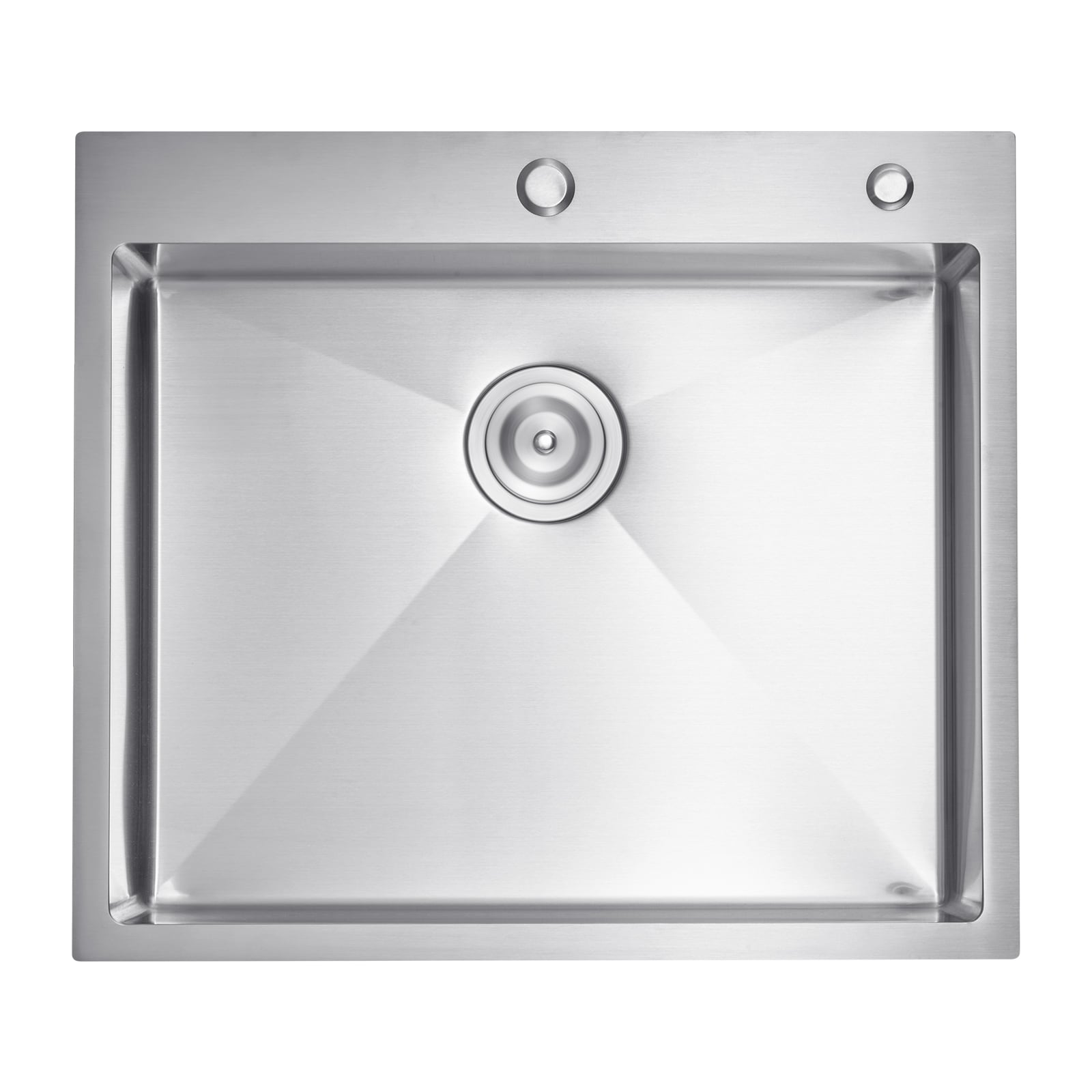 25" Kitchen Sink Top Mount Single Bowl Drop-In Basin Stainless Steel Bar_voghion.com